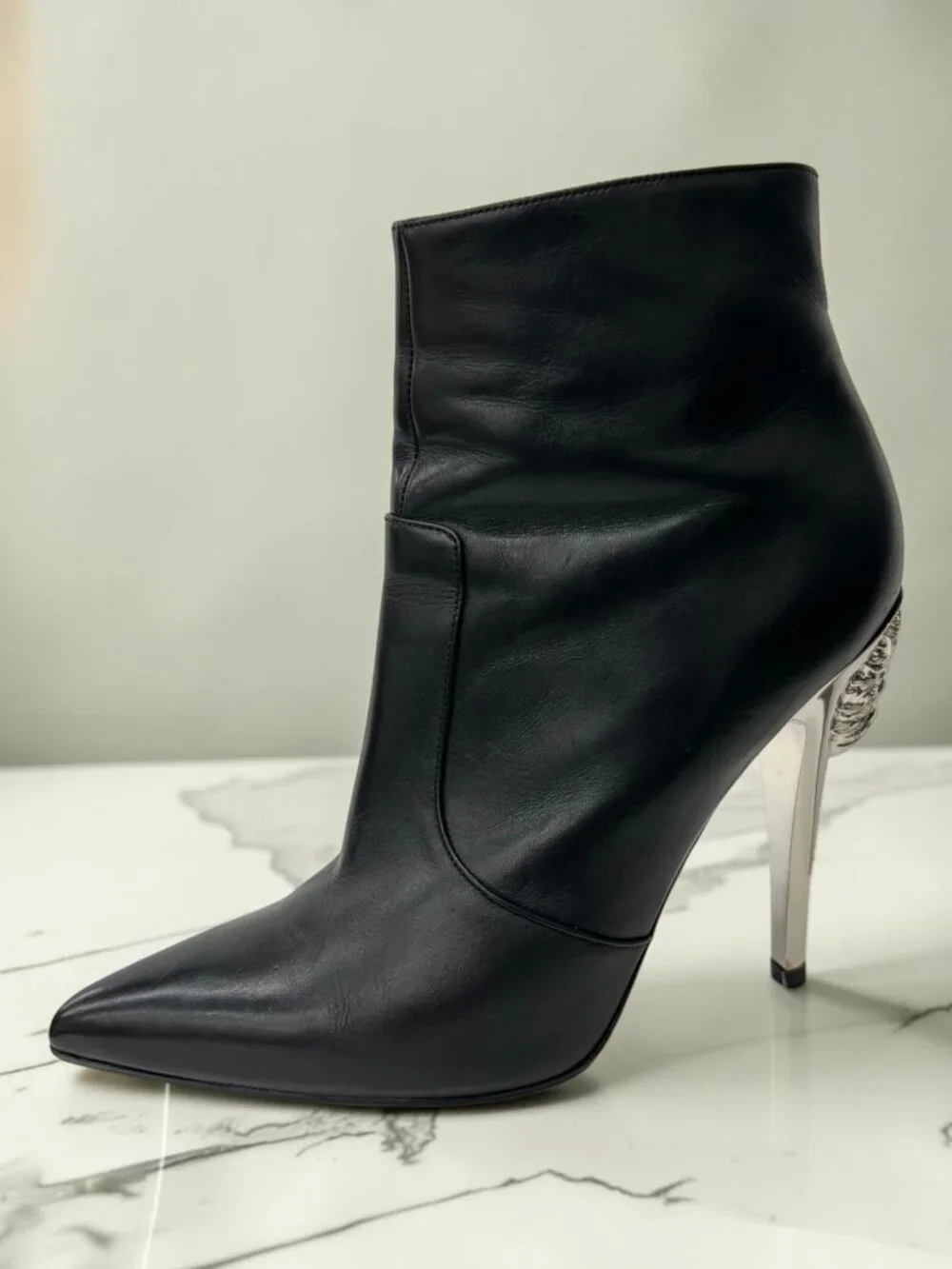 Versus Versace Lion Head Ankle Boots, New and Pristine, Size 39.5 EU